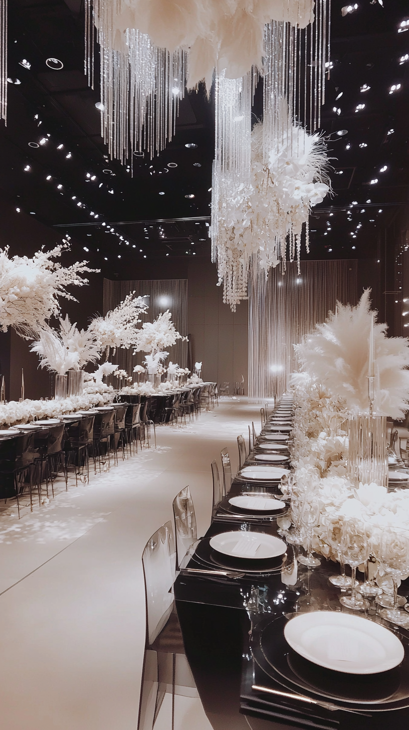 白を基調としたスタイリッシュな装花